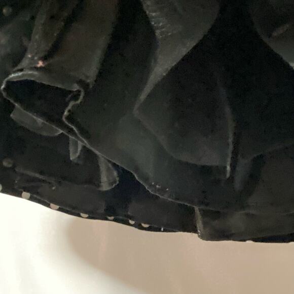 Gymboree Polka Dot Dress Velvet Puff Sleeves Bow Waist Size 12-18 Mos - Picture 6 of 8